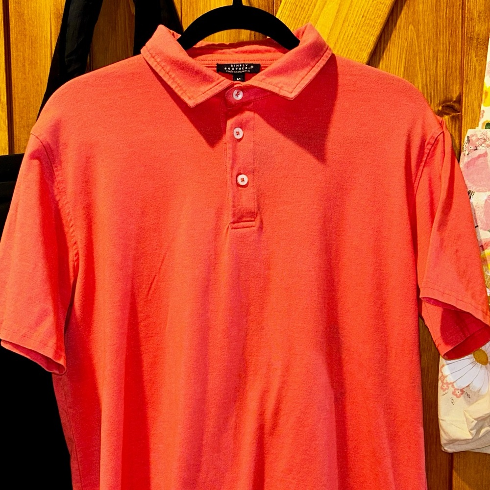 SIMPLY SOUTHERN Men’s Shirt coral/pink MEDIUM